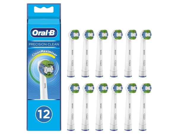 Oral-B Precision Clean CleanMaximiser - Utskiftningsbørstehode - for tannbørste - hvit (en pakke 12) - for ProfessionalCare 550 Precision Clean, 600