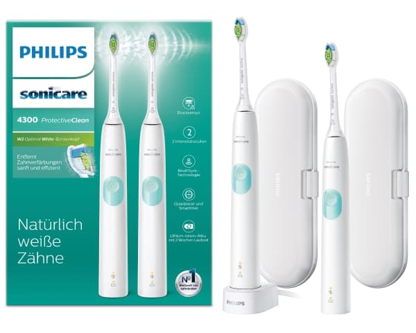Philips Sonicare ProtectiveClean 4300 HX6807/35 Sonic-sähköhammasharja, Aikuinen, Sonic-hammasharja, Päivittäinen käyttö, Valkaisu, 62000 liikettä mi