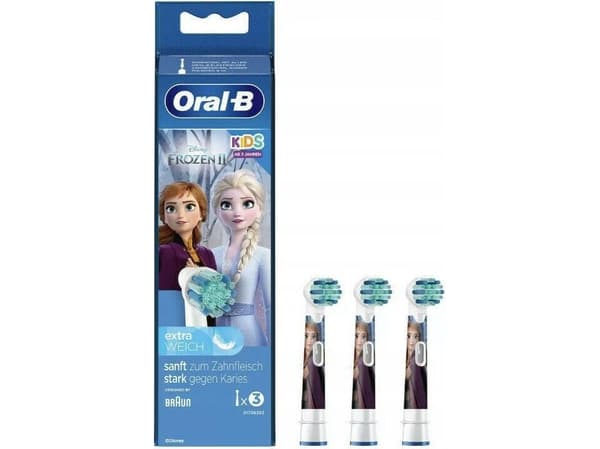 Oral-B | Utskifting av tannbørste | Refill Frossen | Hode | For barn | Antall børster inkludert i hodet er 3 Antall tenner børstemoduser Gjelder ikke