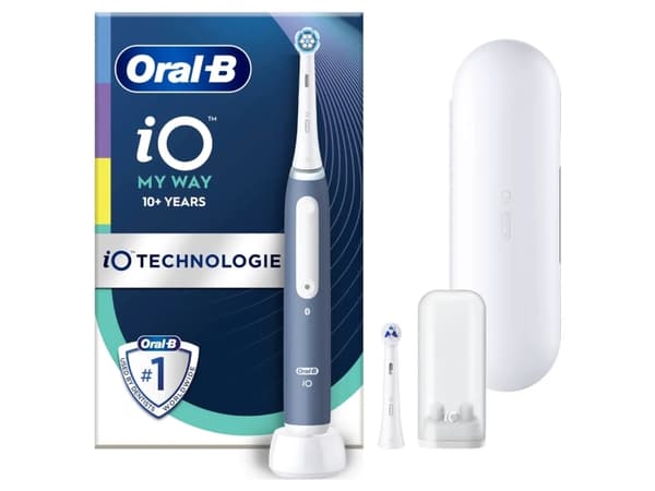Oral-B iO My Way, Tonåringar, Vibrerande tandborste, Daglig vård, Känslig, Super sensitive, Tandblekning, Blå, 10 År, Batteri