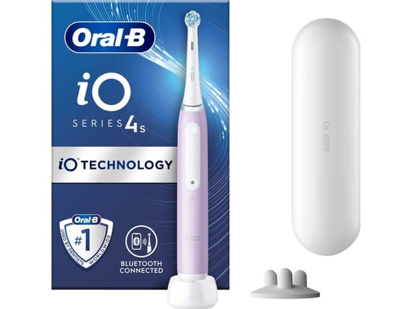 Oral-B iO 4S, Vuxen, Vibrerande tandborste, Daglig vård, Känslig, Super sensitive, Tandblekning, lavendel, Rund, Batteri