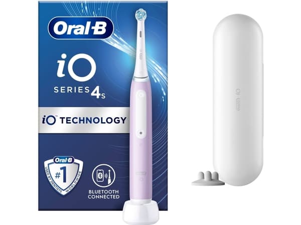 Oral-B iO 4S, Vuxen, Vibrerande tandborste, Daglig vård, Känslig, Super sensitive, Tandblekning, lavendel, Rund, Batteri