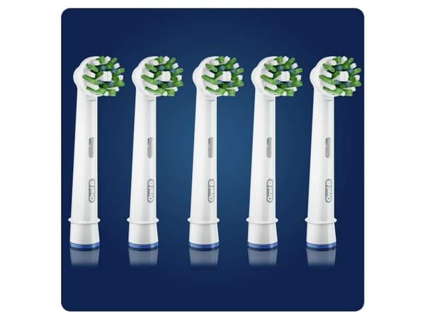 Oral-B CrossAction CleanMaximiser - Extra tandborsthuvud - till tandborste - vit (paket om 5) - för Pro 2000, 2500, 4000, 4500, 600, 650, 700, 7000