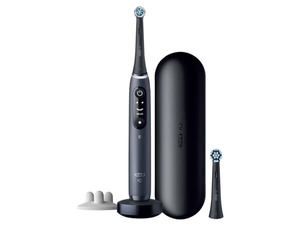 Oral-B iO 7S, Voksen, Oscillerende Tannbørste, Daglig stell, Grundig rens, Gum omsorg, Sensitiv / Myk, Whitening, Sort, 2 min, Sort