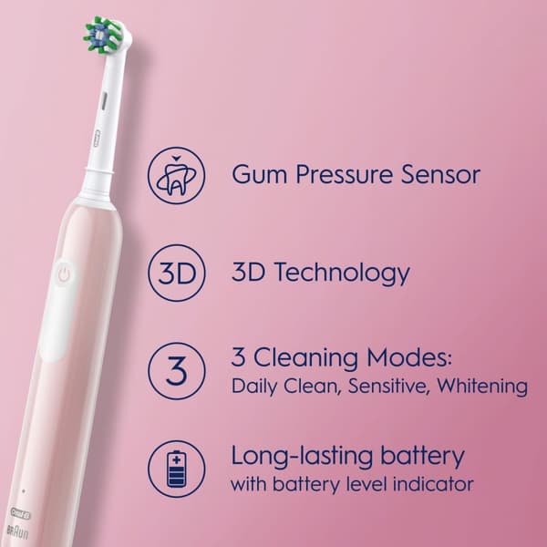 Oral B Elektrisk tannbørste Pro1 Pink + ekstra refill