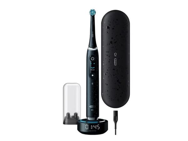 Oral-B iO iO10, Vuxen, Roterande tandborste, Daglig vård, Gum omsorg, Intense, Känslig, Super sensitive, Tongue care, Tandblekning, Svart, Cosmic Bla