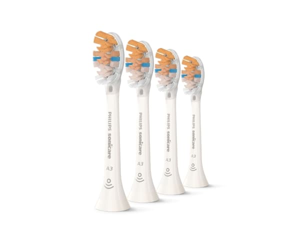 Philips A3 Premium All-in-One HX9094/10 4x soniske tannbørstehoder - Hvit, 4 stykker, Hvit, 3 måned(er), Medium, Philips, 2 Series Plaque Control, 2