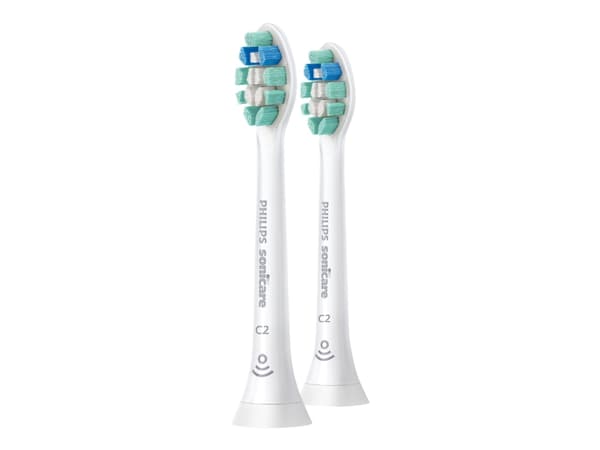 Philips Sonicare C2 HX9022 Optimal Plaque Defence - Extra tandborsthuvud - till tandborste - vit (paket om 2)