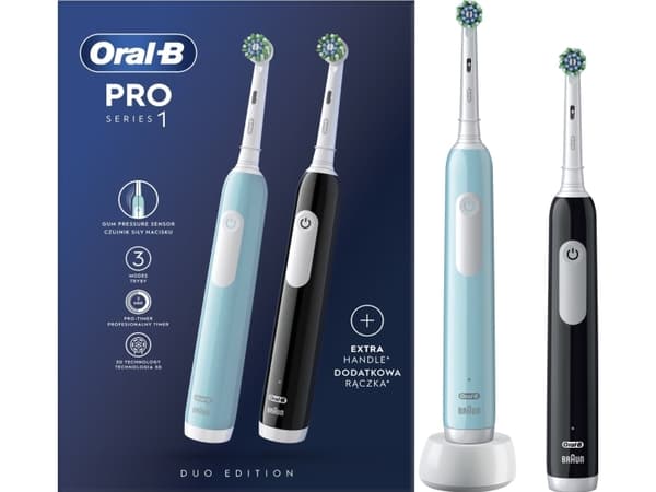 Szczoteczka Oral-B Pro Series 1 Cross Action 2-pack Black + Blue Black/Blue