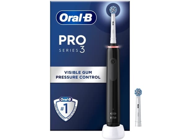 Eltandborste Pro3 Black + Extra Refill
