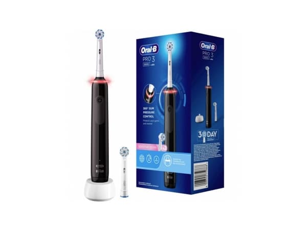 Oral-B Rotary Hammasharja Pro 3 3000 Sensitive Musta + kärki
