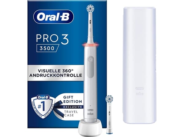 Eltandborste Pro3 White + Extra Refill + TC