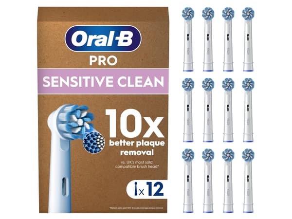 Oral-B Sensitive Clean , 12 kpl, Valkoinen, 3 kuukautta, Erittäin pehmeä, Oral-B, Laatikko