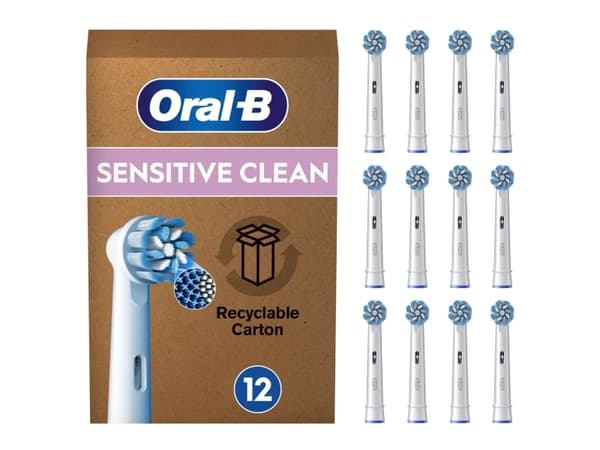Oral-B Sensitive Clean , 12 kpl, Valkoinen, 3 kuukautta, Erittäin pehmeä, Oral-B, Laatikko