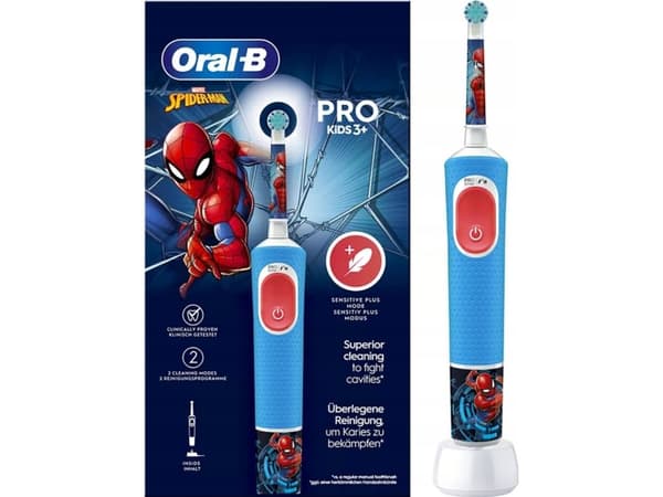 Oral-B Kids 8006540772768, Barn, Roterende Tannbørste, Daglig stell, Sensitiv / Myk, Flerfarget, Rund, Batteri