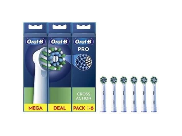 Dantų šepetėlis Braun Oral-B EB50-6 Cross Action Pro Dantų Šepetėlio Galvutės, 6 Vnt.