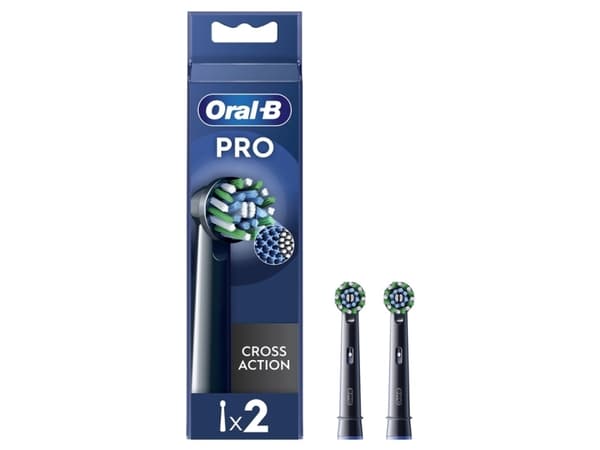 Tannbørstehoder Oral-B EB50-2 Cross Action Pro, sort, 2 stk.