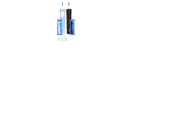 Oral-B Vitality Pro Duo, Voksen, Roterende vibrerende Tannbørste, Daglig stell, Sensitiv / Myk, Super sensitive, Sort, Blå, Hvit, 7800 bevegelser per