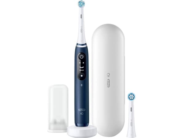 Oral-B iO Series 7N Sapphire Blue, Voksen, Vibrerende tannbørste, Daglig stell, Grundig rens, Gum omsorg, Sensitiv / Myk, Whitening, Blå, Rund, Batte