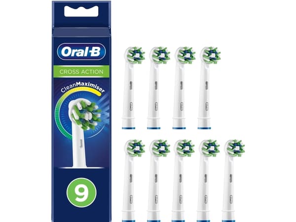 Oral-B CrossAction 80339536, 9 styck, Vit, CleanMaximiser, Tyskland, Oral-B, 49,05 g