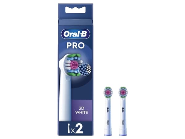 Braun Oral-B Pro 3D Hvit 2 gab. balta