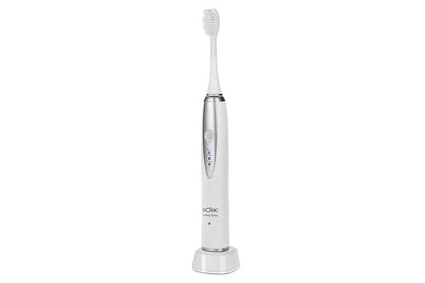 Solac Shiny Smile CD7901, Vuxen, Ultraljudstandborste, Massage, Känslig, Tandblekning, Grå, Vit, 31000 rörelser per minut, 2 min, 30 sec