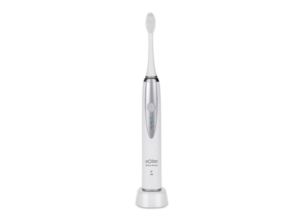 Solac Shiny Smile CD7901, Vuxen, Ultraljudstandborste, Massage, Känslig, Tandblekning, Grå, Vit, 31000 rörelser per minut, 2 min, 30 sec