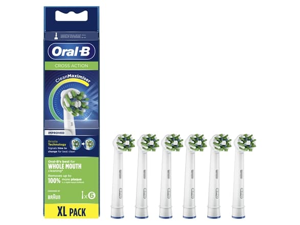 Oral-B Tandbørstehoveder Cross Action Børstehoveder, 6 stk.