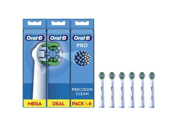 Dantų šepetėlis Braun Oral-B EB20-6 Precision Clean Pro Dantų Šepetėlio Galvutės, 6 Vnt.