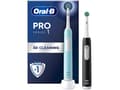 Miniatyrbild 2 av 2: Oral-B Pro 1 PRO1CRSDUO, Vuxen, Roterande och oscillerande tandborste, Daglig vård, Känslig, Tandblekning, 20000 rörelser per minut, Svart, Turkos, V