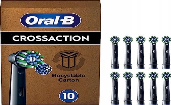 Oral-B Pro CrossAction børstehoder 10 stykker (frustrasjonsfri ytre emballasje)