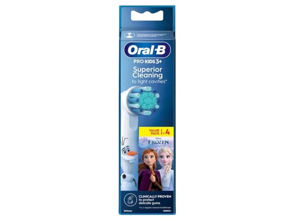 Oral-B Frozen korvaavat harjanpäät Extra pehmeät korvaavat sähköhammasharjan päät lapsille 4 kpl
