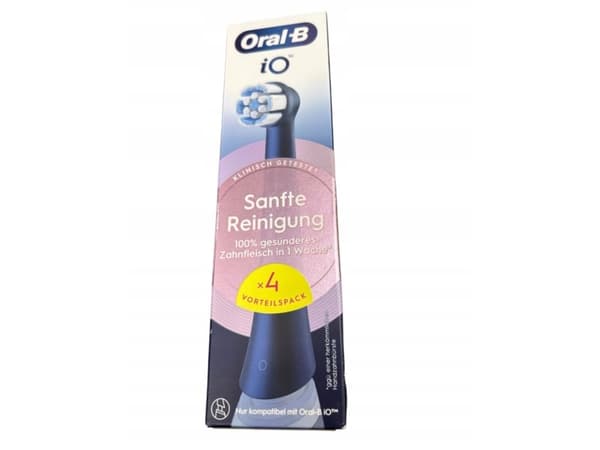Dantų šepetėlis Oral-B iO erstatningsbørstehoder Skånsom rengjøring Juodas 4-pakning