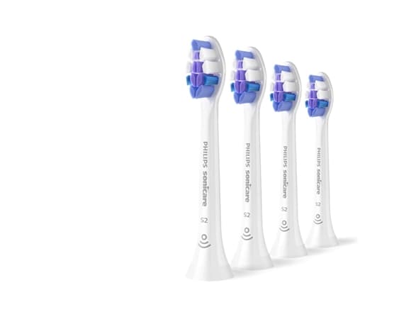 Philips Sensitive HX6054/87 4-pakning, børstehoder, 4 stykker, Hvit, 3 måned(er), Ekstra myk, Philips, DiamondClean, DiamondClean 9000, DiamondClean