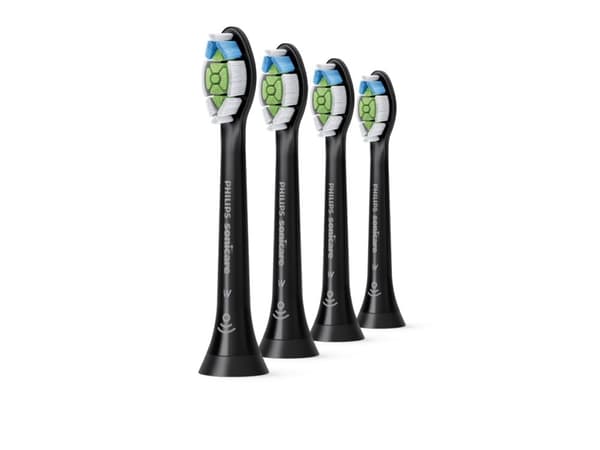 Philips Optimal White HX6064/88 4-pack borsthuvuden, 4 styck, Svart, 3 månad (er), Medium, 62000 rörelser per minut, Philips