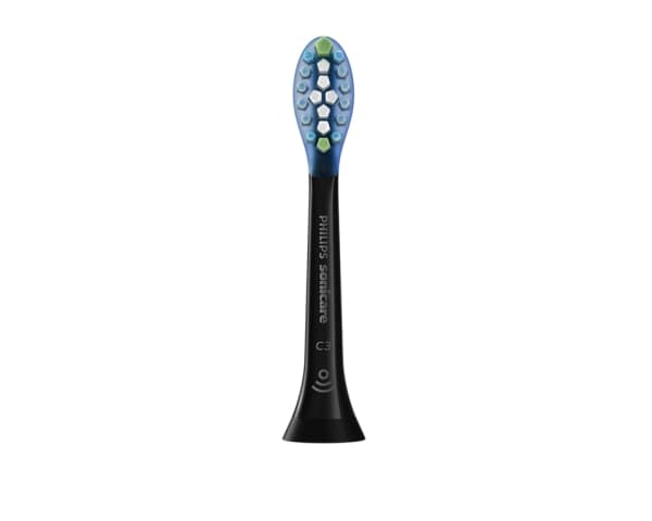 Philips Premium Plaque Defence HX9042/88 Dobbeltpakning, børstehoder, 2 stykker, Sort, 3 måned(er), Medium, 62000 bevegelser per minutt, Philips