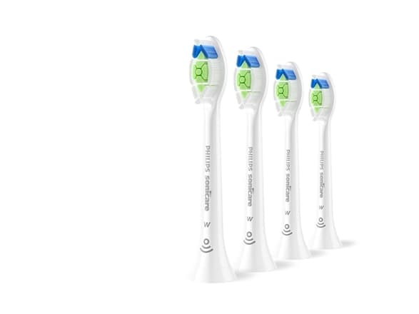 Philips Optimal White HX6064/87 4-pack borsthuvuden, 4 styck, Vit, 3 månad (er), Medium, 62000 rörelser per minut, Philips