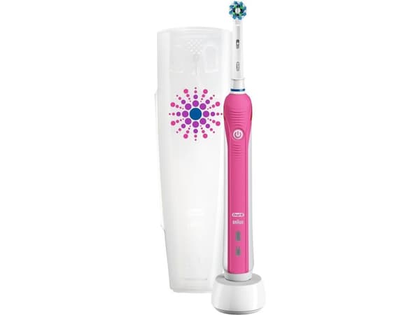 Oral-B PRO 2500, Voksen, Roterende vibrerende Tannbørste, Daglig stell, Gum omsorg, Sensitiv / Myk, Rosa, 1 stykker, 1 stykker