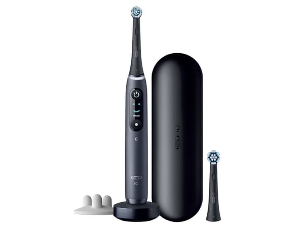 Oral-B iO 8S, Vuxen, Vibrerande tandborste, Daglig vård, Djuprengöring, Gum omsorg, Känslig, Super sensitive, Tandblekning, Svart, 2 min, Svart