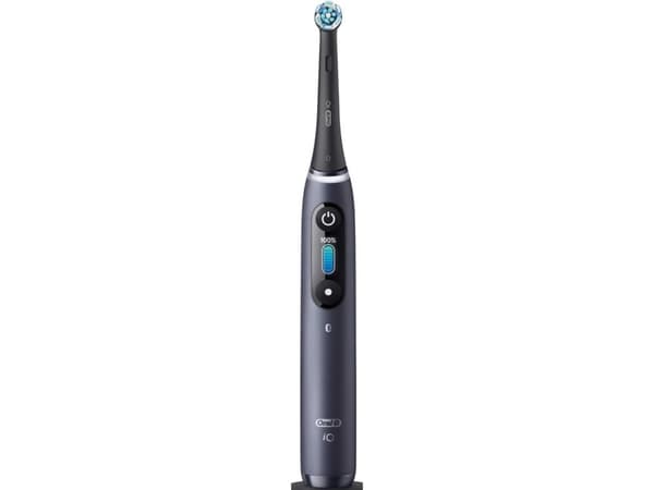 Oral-B iO 8S, Vuxen, Vibrerande tandborste, Daglig vård, Djuprengöring, Gum omsorg, Känslig, Super sensitive, Tandblekning, Svart, 2 min, Svart