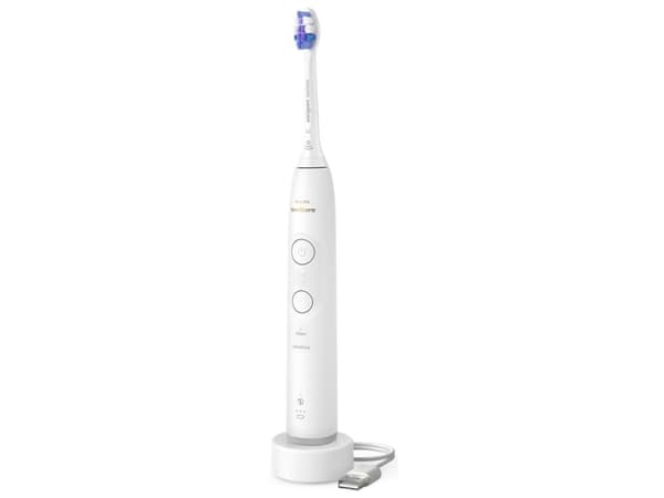 Philips Series 6100 HX7400/01 Laddningsbar tandborste, Vuxen, Ultraljudstandborste, Daglig vård, Känslig, 62000 rörelser per minut, Vit, 2 min, 4 x 3