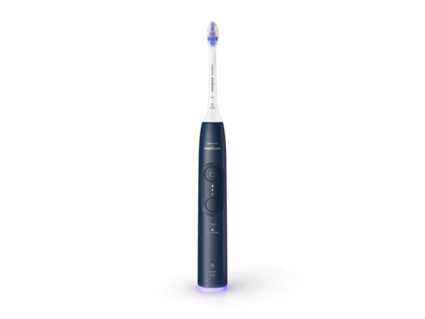 Philips Series 6100 HX7403/05 Genopladelig tandbørste, Voksen, Sonisk tandbørste, Daglig pleje, Sensitiv, 62000 Omdrejninger pr. minut, Mørkeblå, 2 m