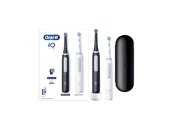 Oral-B magnetisk tandbørste iO Series 4 Duo 2 stk. mat sort/halvhvid