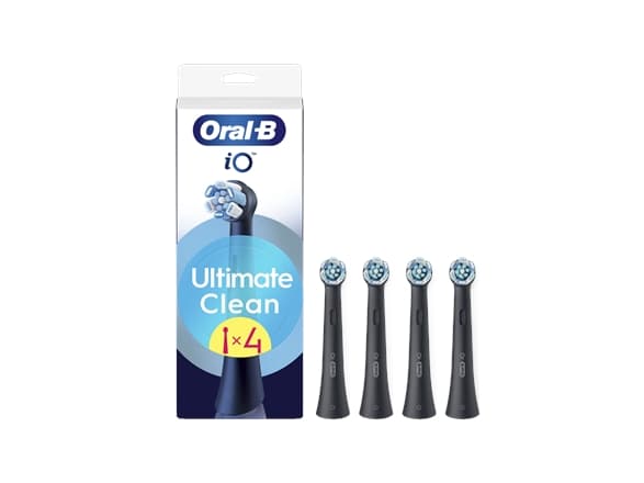 Oral-B Replaceable toothbrush heads | iO UltimateClean | Heads | For adults | Number of brush heads included 4 | Black