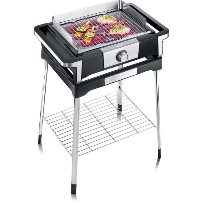 SEVERIN PG8116 STYLE S grill på benene - 2.500 W - fra 0 ° C til 320 ° C på 10 min - røg og lugtreducerende vandbakke - sort / i