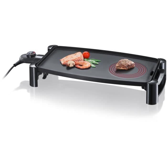 SEVERIN KG2388 Teppanyaki -pöytägrilli - 2200W - pinta 25-4x45-7 cm - erittäin kuuma alue - irrotettava rasvalukko