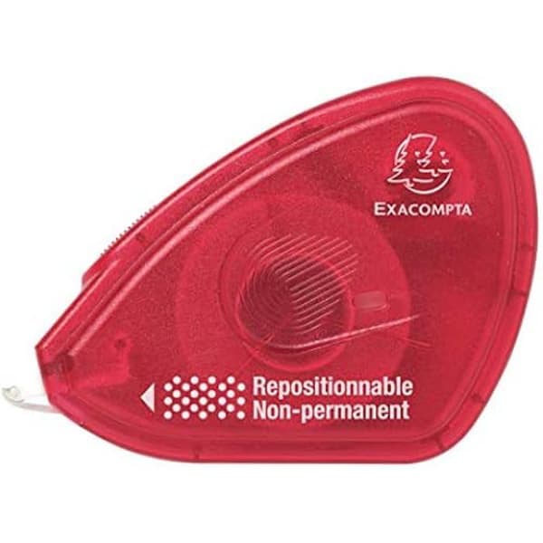 Dubbelhäftande tejphållare - EXACOMPTA - Ref. 12997E - Längd 15 m - Transparent - Precis