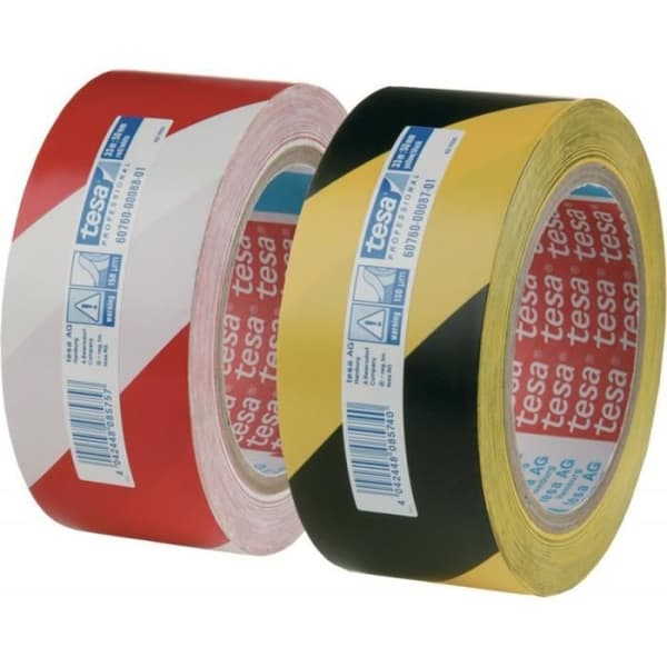 Självhäftande märkningstejp Röd / Vit 50 mm x 33 m - Tesa (pack om 6)