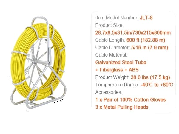 Fisketape, Holdbar Konstruktion, Forbedret Manøvredygtighed,5-16 tommer x 600 fod