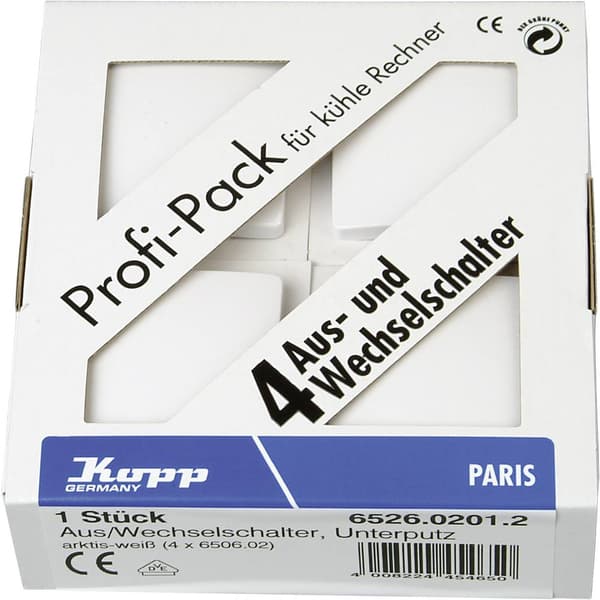 Kopp Insats Strömställare vipp Paris Vit 652602012 1 st